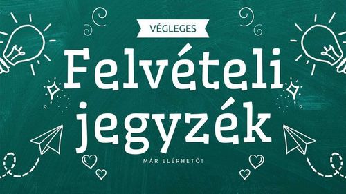 A KIFIR egyeztetett felvételi jegyzék, hivatalos végeredmény